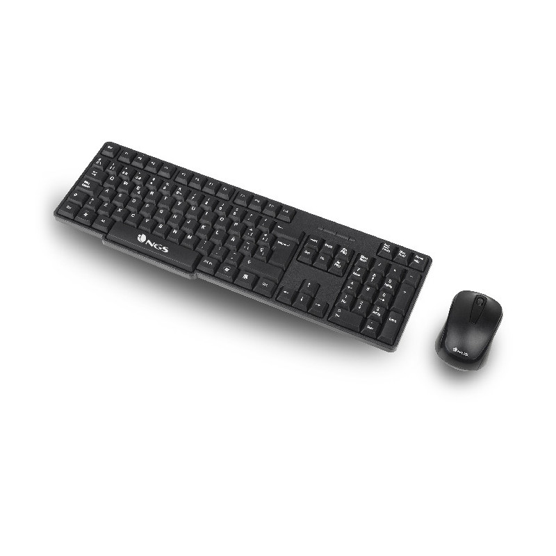 Clavier & Souris sans Fil AZERTY Euphoria Kit French Noir - NGS - 69561119394