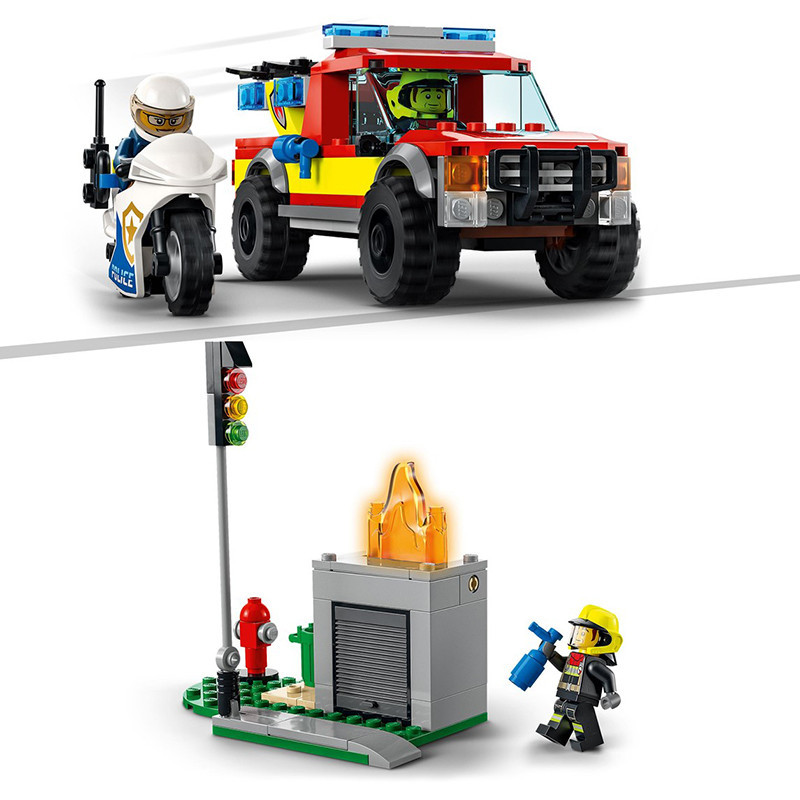 Le sauvetage des pompiers et la course-poursuite de la police LEGO City - Dès 5 ans