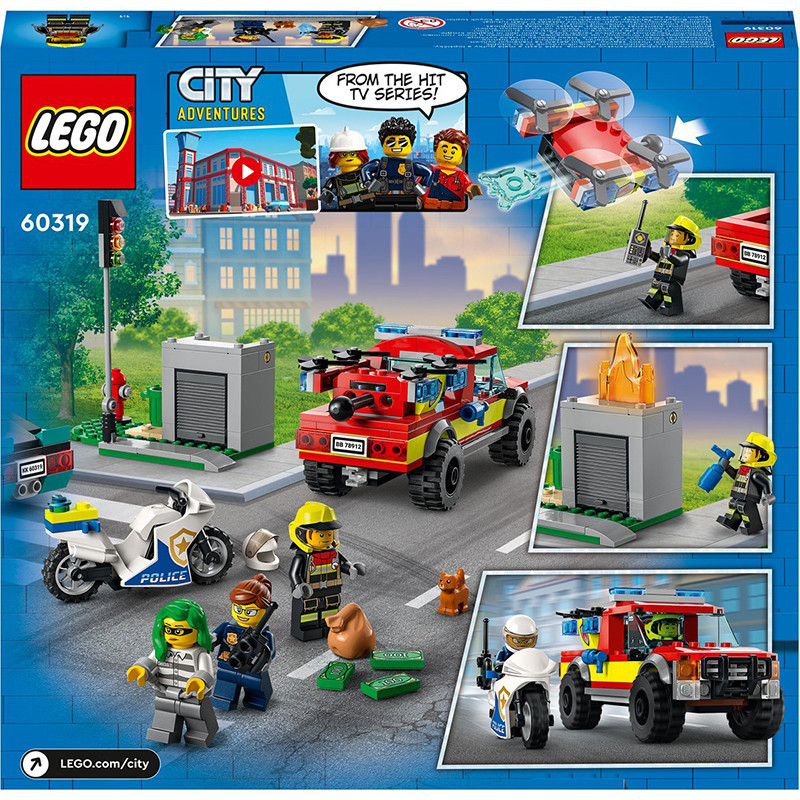 Le sauvetage des pompiers et la course-poursuite de la police LEGO City - Dès 5 ans