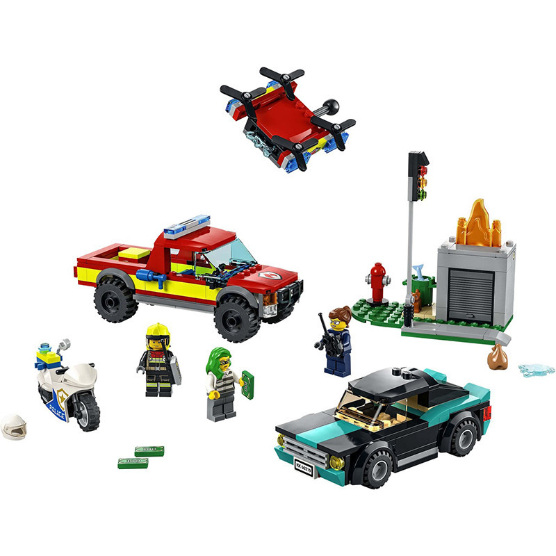 Le sauvetage des pompiers et la course-poursuite de la police LEGO City - Dès 5 ans