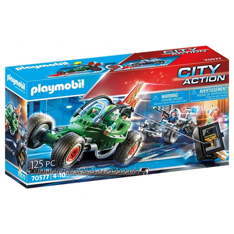 Karts de policier et bandit PLAYMOBIL City Action - dès 4 ans