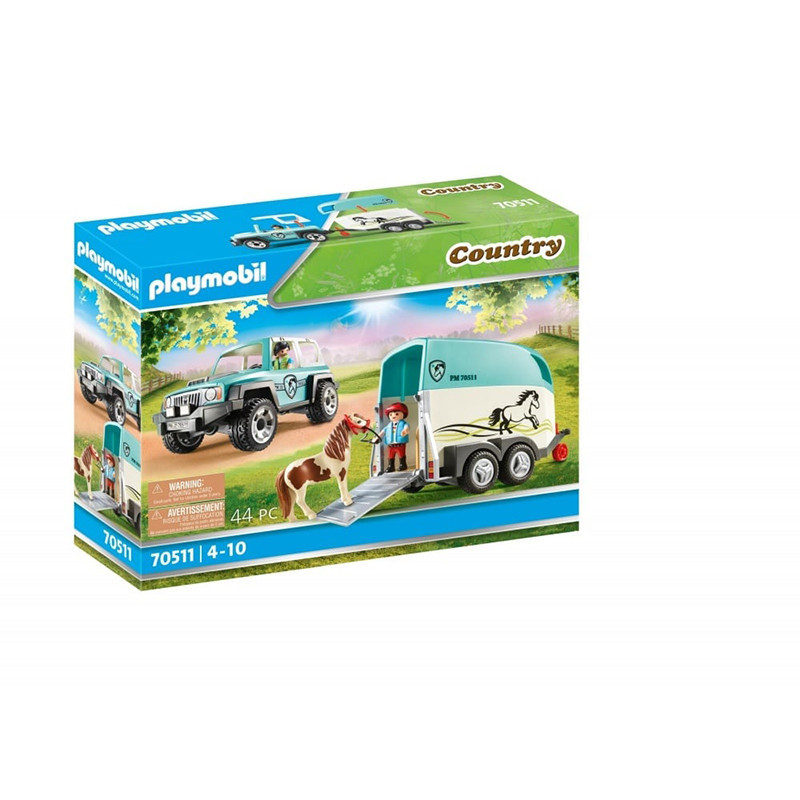 Voiture et van pour poney PLAYMOBIL Country - Dès 4 ans