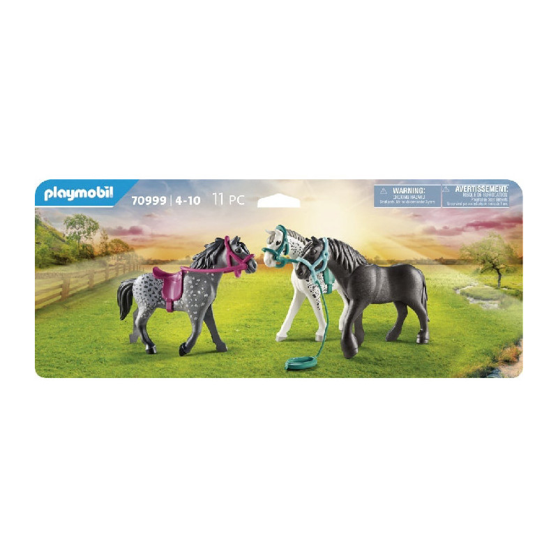 3 chevaux Frison, Knabstrupper et Andalou - PLAYMOBIL - Dès 4 ans