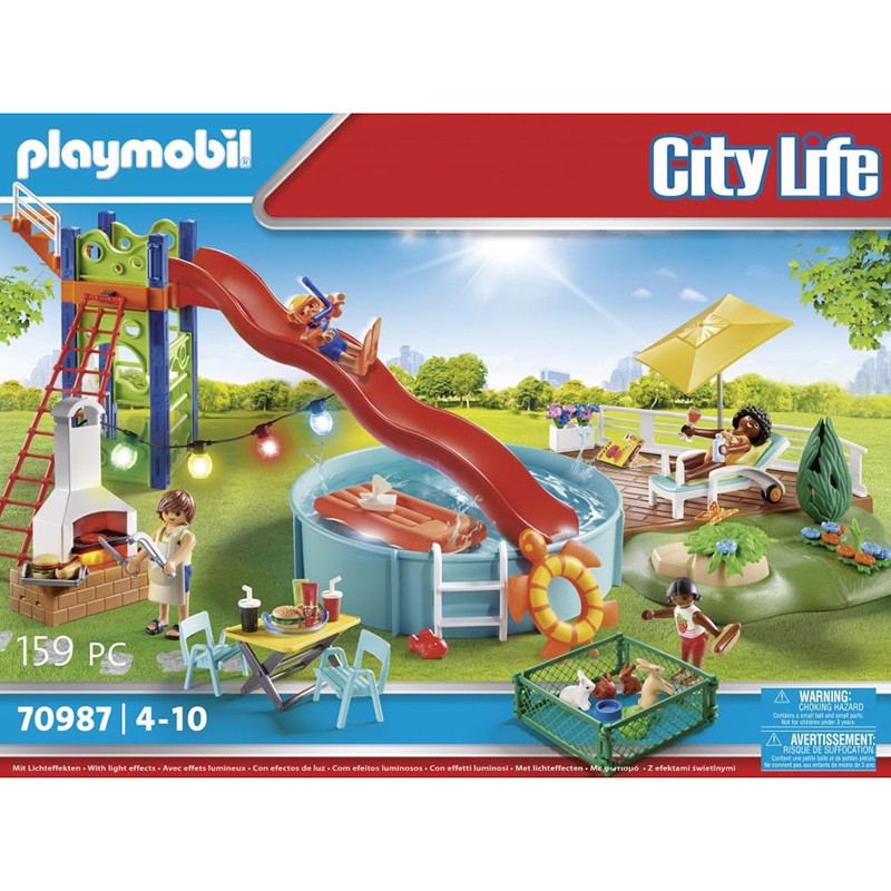 Espace Détente avec Piscine PLAYMOBIL City Life - Dès 4 ans