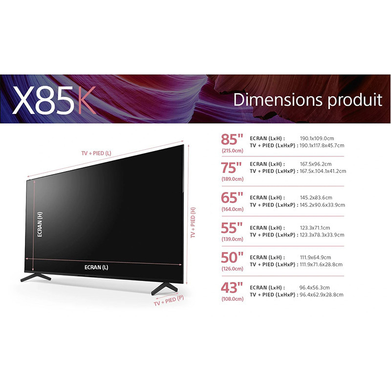 TV - LED - SONY - 215 cm - 4K - 100/120Hz - Google TV - KD85X85KAEP