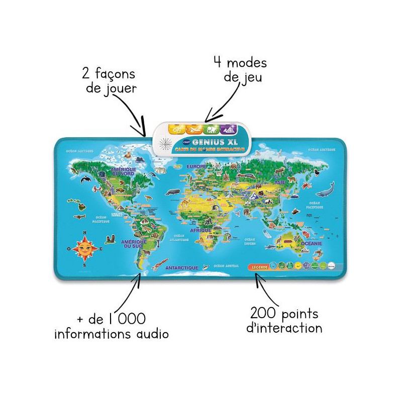 Carte du monde interactive Genius XL VTECH - Dès 6 ans