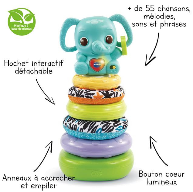 Puzzle bouton Happy en bois FSC® - multicolore, Jouet
