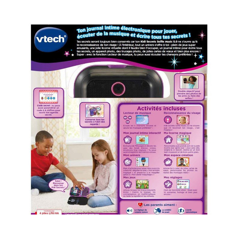 Kidisecrets Selfie Music Noir 2.0 VTECH - Dès 6 ans