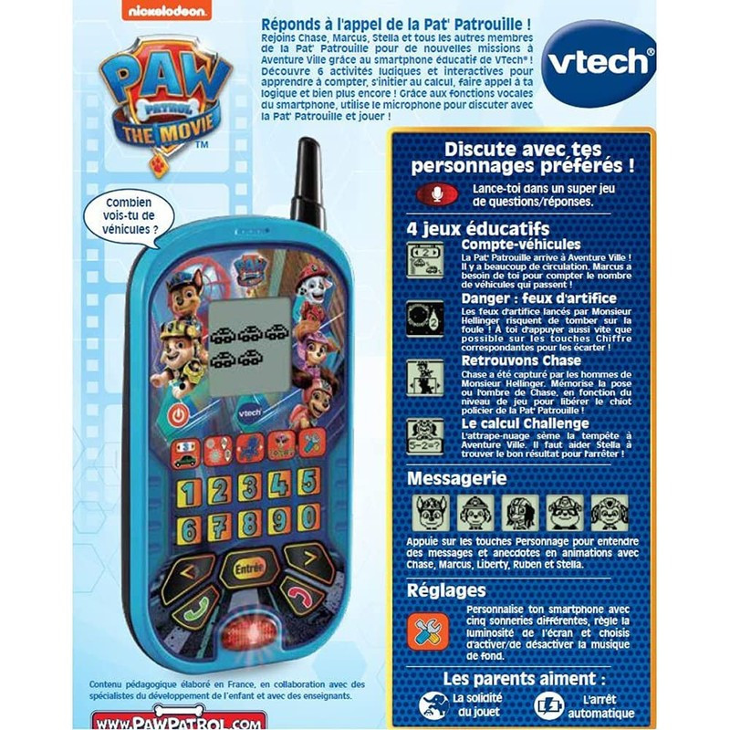 Le Smartphone Educatif Pat Patrouille VTECH - Dès 3 ans