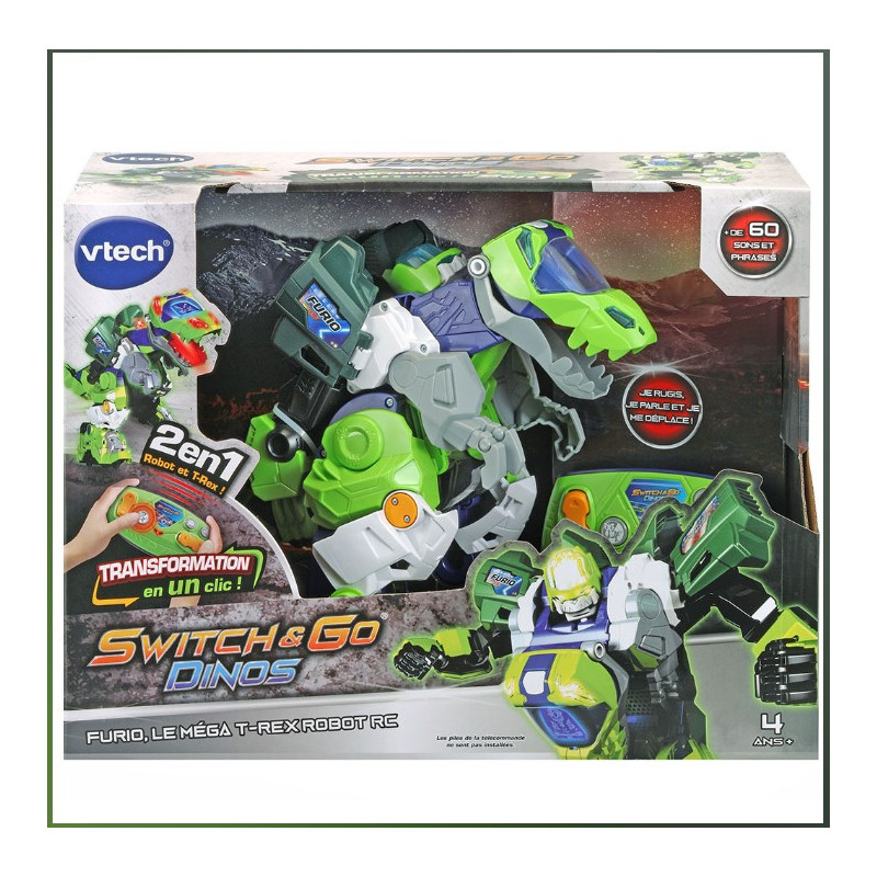 Switch & Go Dinos Furio Méga T-rex Robot Rc VTECH - Dès 4 ans