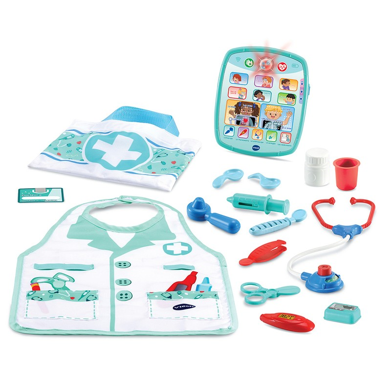 jouet enfant medecin et patient - playmobil multicolore garcon