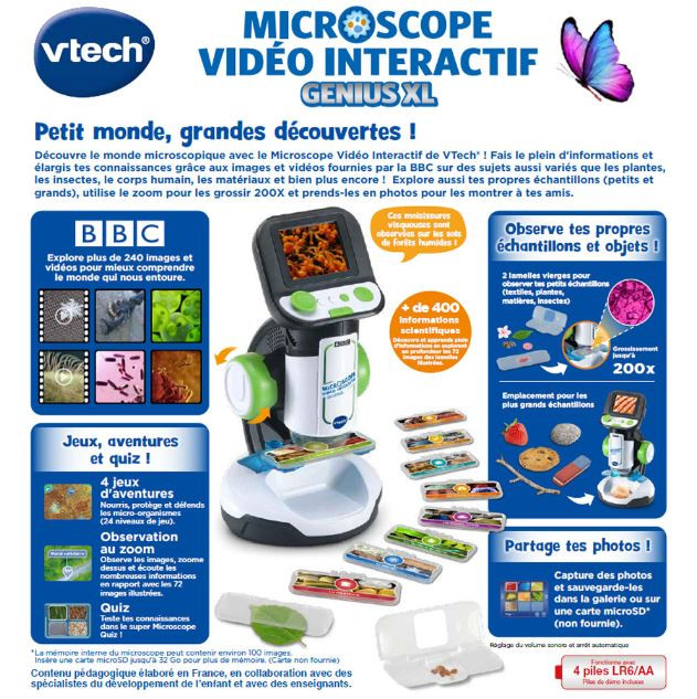 Vtech Genius XL – Microscope vidéo interactif -FR