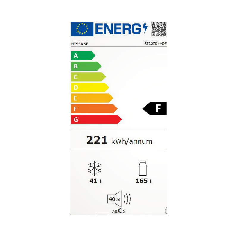 Réfrigérateur congélateur -206L - HISENSE - RT267D4ADF