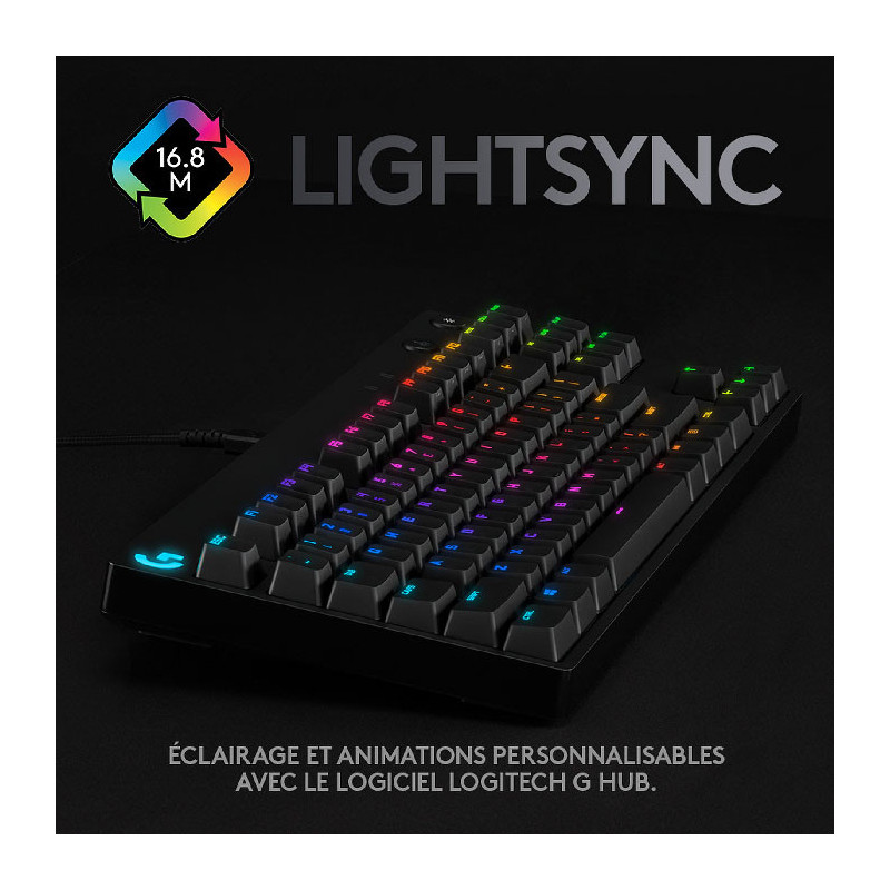 Clavier Gaming G Pro TKL RGB Noir - LOGITECH - CLA_LOG_G_PRO_TKL