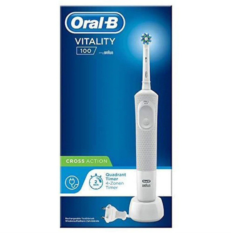 Brosse à dents électrique Vitality 100 Cross Action Blanc - ORAL-B - VITAL.D100