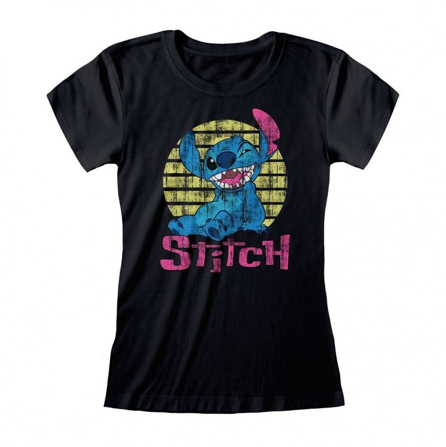 T-Shirt Girl Stitch Vintage S Noir - HEROES - 80180020291 
