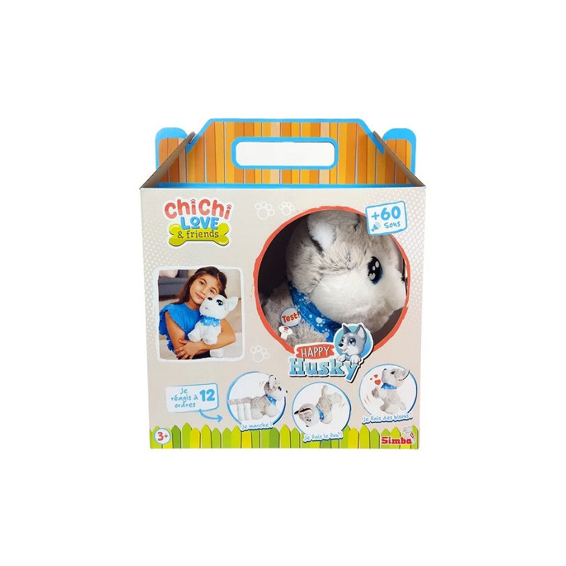 Peluche Chi Chi Love Husky Interactif SMOBY - Dès 4 ans