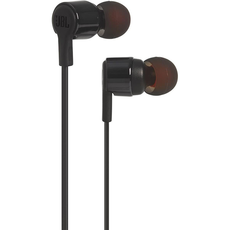 Ecouteurs filaire avec micro intra-auriculaire T210 Noir - JBL - JBLT210BLK