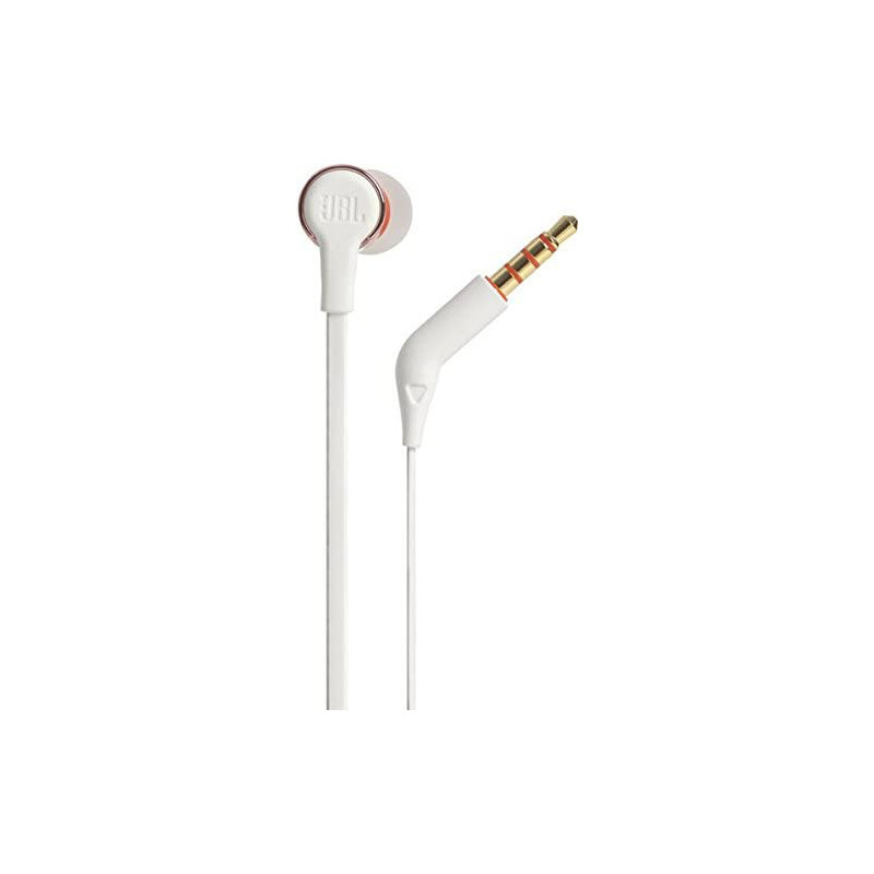 Ecouteurs filaire avec micro T210 Blanc/Rose doré - JBL - JBLT210RDG