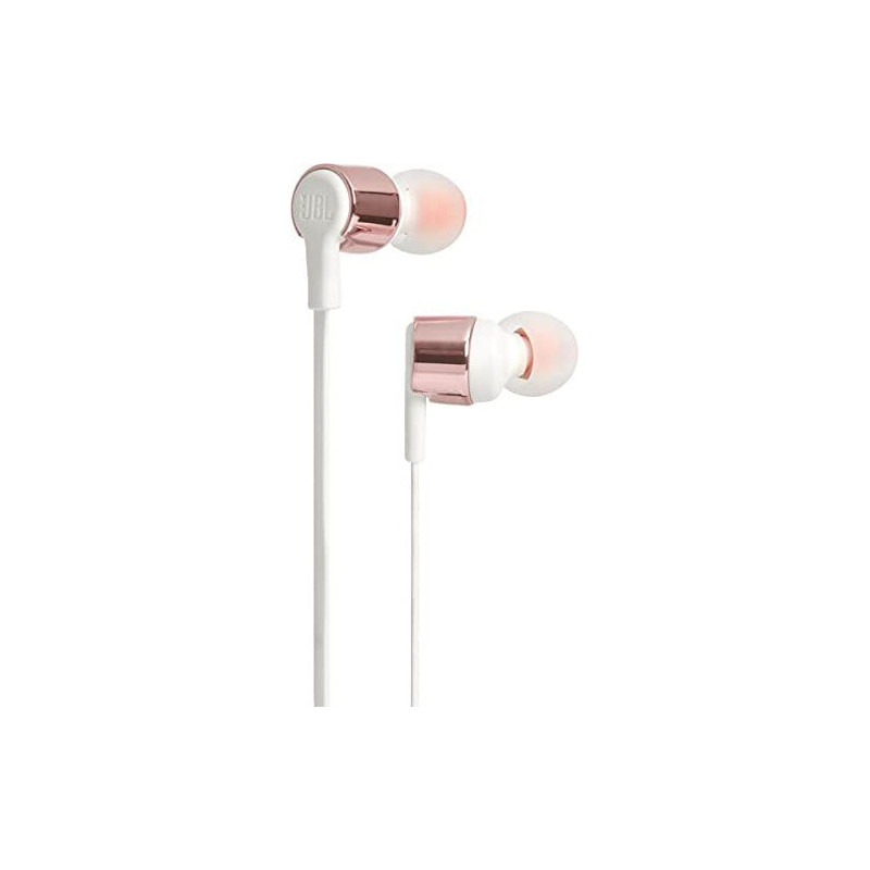 Ecouteurs filaire avec micro T210 Blanc/Rose doré - JBL - JBLT210RDG