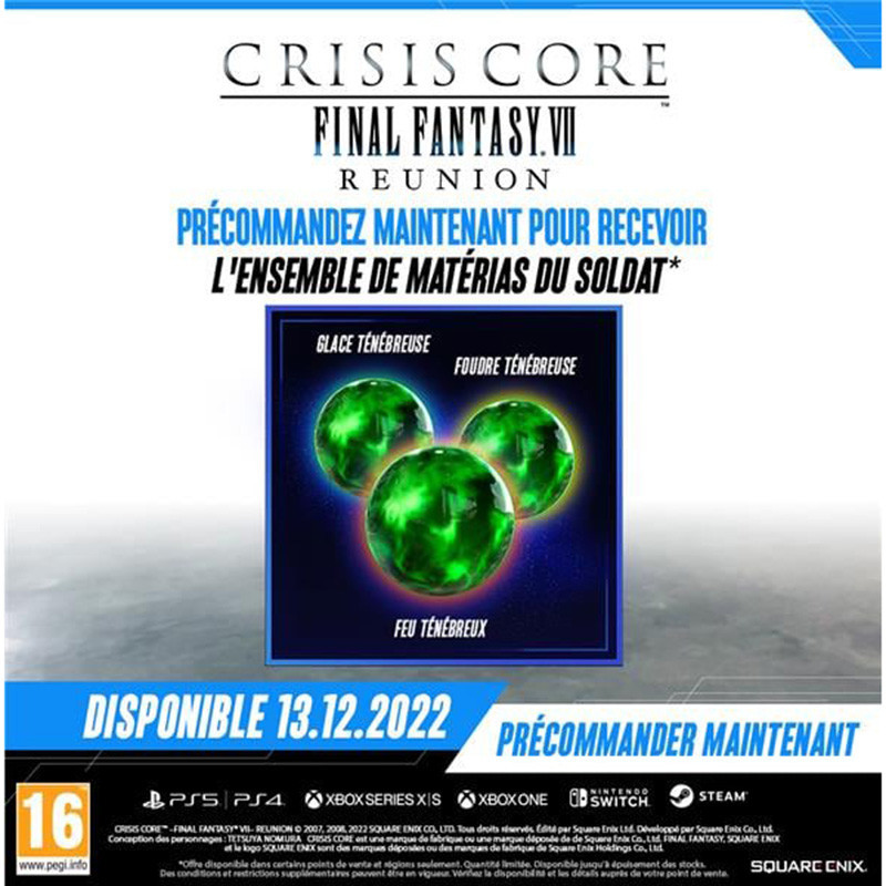 Jeux Switch Crisis Core : Final Fantasy VII Reunion - SQUARE ENIX - 77870021331