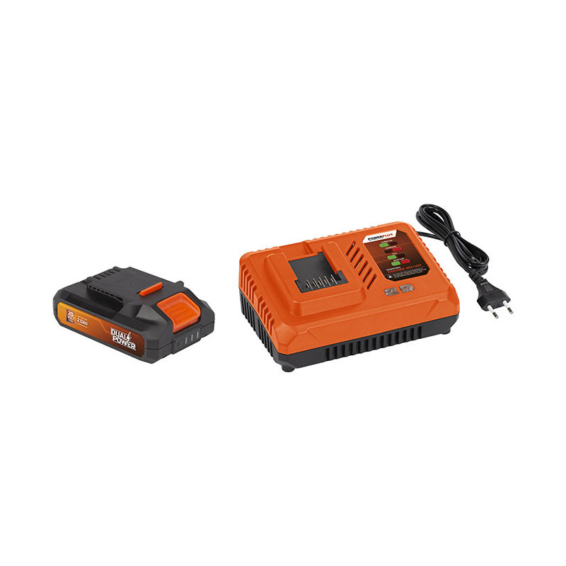 Batterie + Chargeur 20V 2.0 Ah (Outils 20V) - POWER PLUS