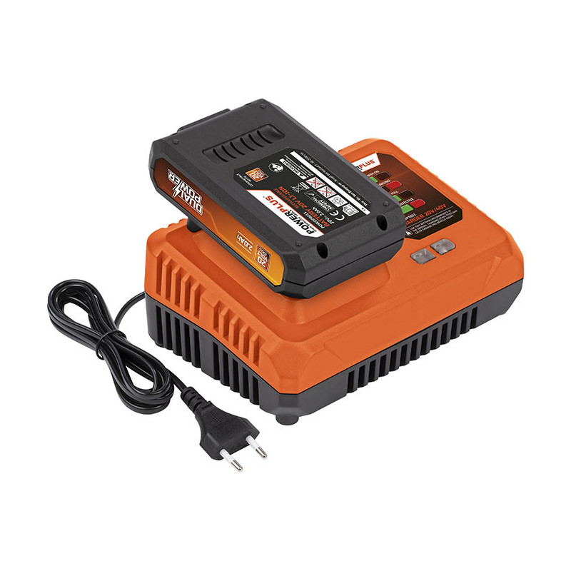 Batterie + Chargeur 20V 2.0 Ah (Outils 20V) - POWER PLUS