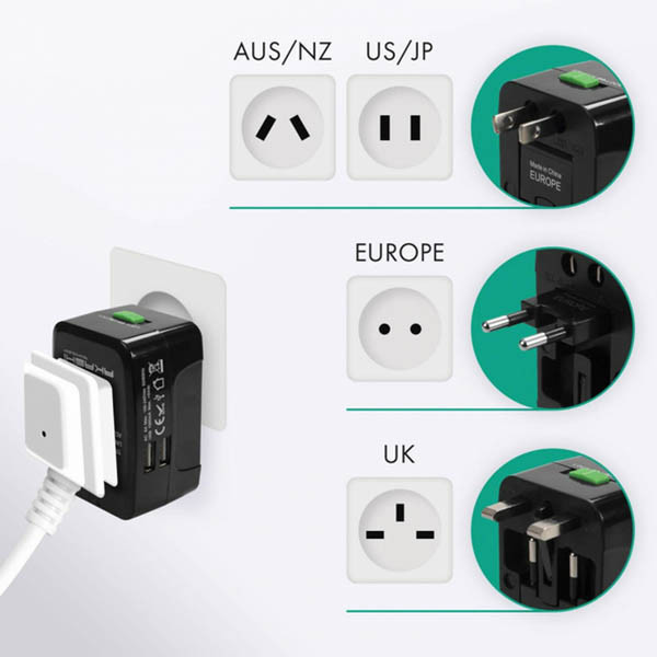 Adaptateur universel de voyage 150 pays Akashi