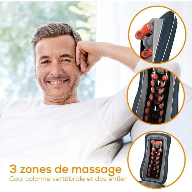 Siège massant shiatsu 3en1 Gris - BEURER - MG315