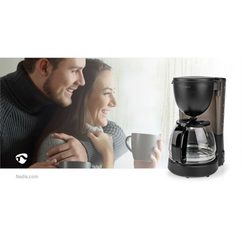 Machine à café 10 tasses 1.25L 750W Noir - NEDIS - KACM150EBK