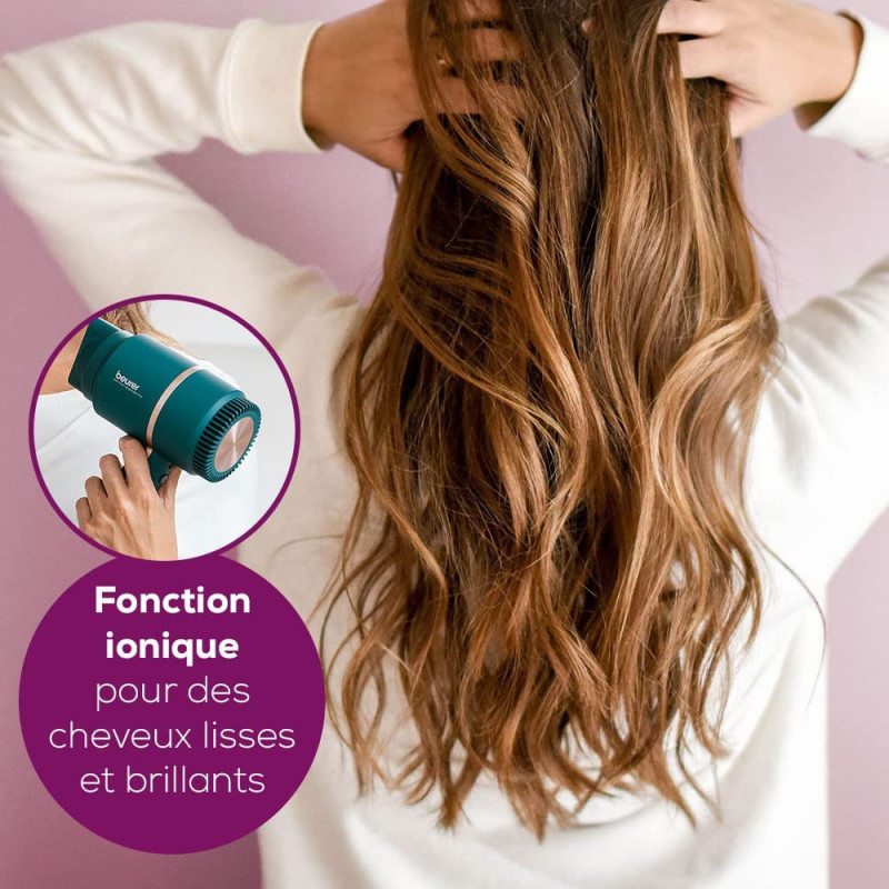 Sèche-cheveux pratique Comptact 2000W Bleu - BEURER - HC35