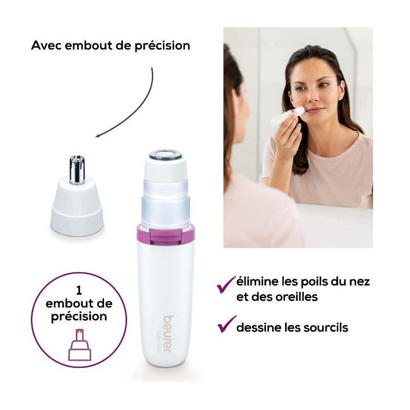 Épilateur visage et formeur de sourcils Compact Blanc - BEURER - HL16