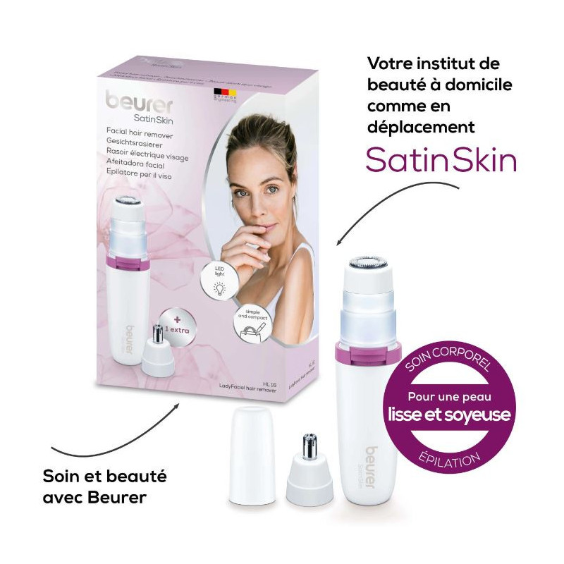 Épilateur visage et formeur de sourcils Compact Blanc - BEURER - HL16