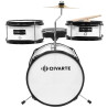 Batterie acoustique Junior DrumSet pour enfant Blanc - DIVARTE - DIVKIDDRUMSETWH