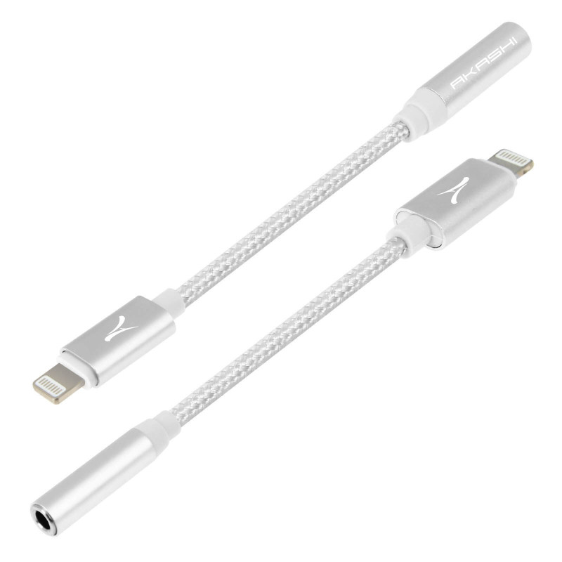 Adaptateur audio pour Apple MFI Lightning Blanc - AKASHI - ALT24903