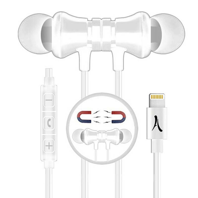 Écouteurs intra-auriculaires Lightning Blanc - AKASHI - ALT26518