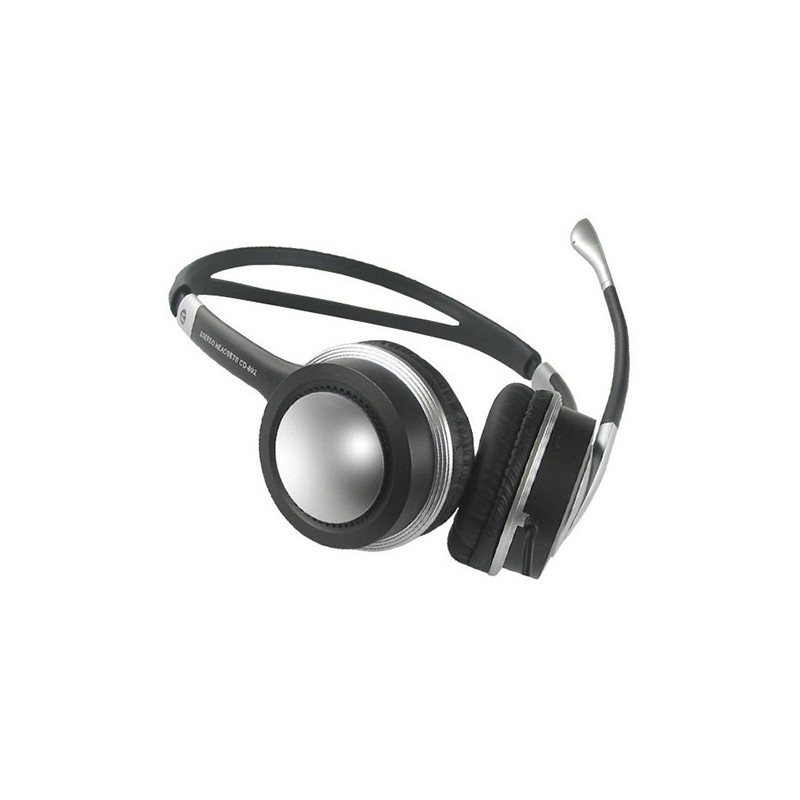 Micro Casque Filaire 2 Oreillettes Noir/Argenté - APM - 571181