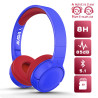 Casque Kids Bluetooth 5.1 + Micro Bleu/Rouge - AKASHI - ALT30607