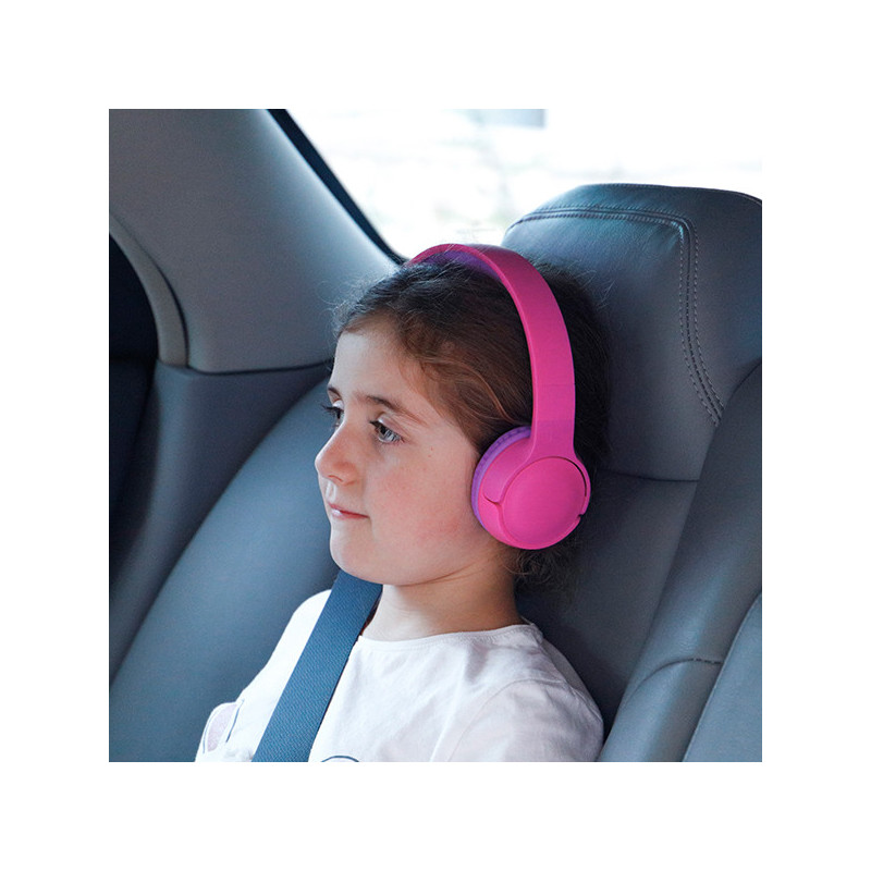 Casque Kids Bluetooth 5.1 + Micro Rose/Violet - AKASHI - ALT30614