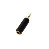 Adaptateur Jack 3.5mm Mâle vers Jack 6.5mm Femelle Noir - APM - 422030