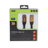 Câble HDMI 4K Ethernet Mâle/Mâle 1.80m Noir/Doré - APM - 590465