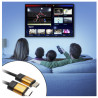 Câble HDMI 4K Ethernet Mâle/Mâle 3m Noir/Doré - APM - 590467