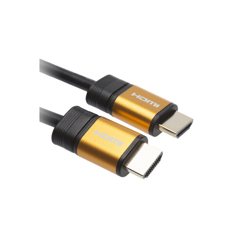 Câble HDMI 4K Ethernet Mâle/Mâle 3m Noir/Doré - APM - 590467