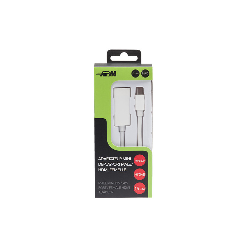 Adaptateur Mini DisplayPort vers HDMI Blanc - APM - 590476