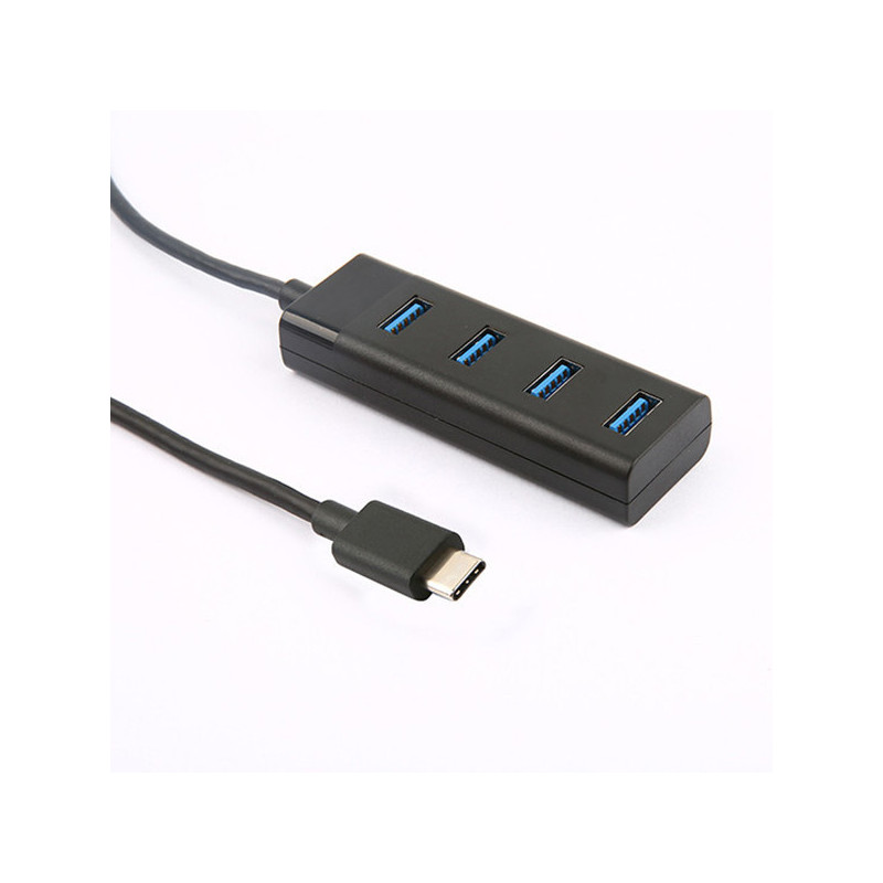 Hub USB-C 4 ports USB 3.0 Autoalimenté Noir - APM - 570323