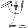 Microphone USB Condensateur pour Enregistrement/Streaming/Podcast Noir - IBIZA SOUND - STM200-PLUS