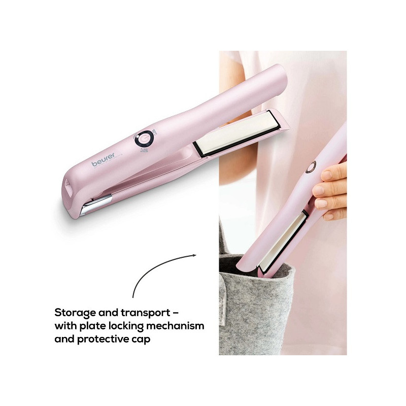 Lisseur à cheveux sans fil Rechargeable HS 20 New Rose - BEURER - HS20MINI