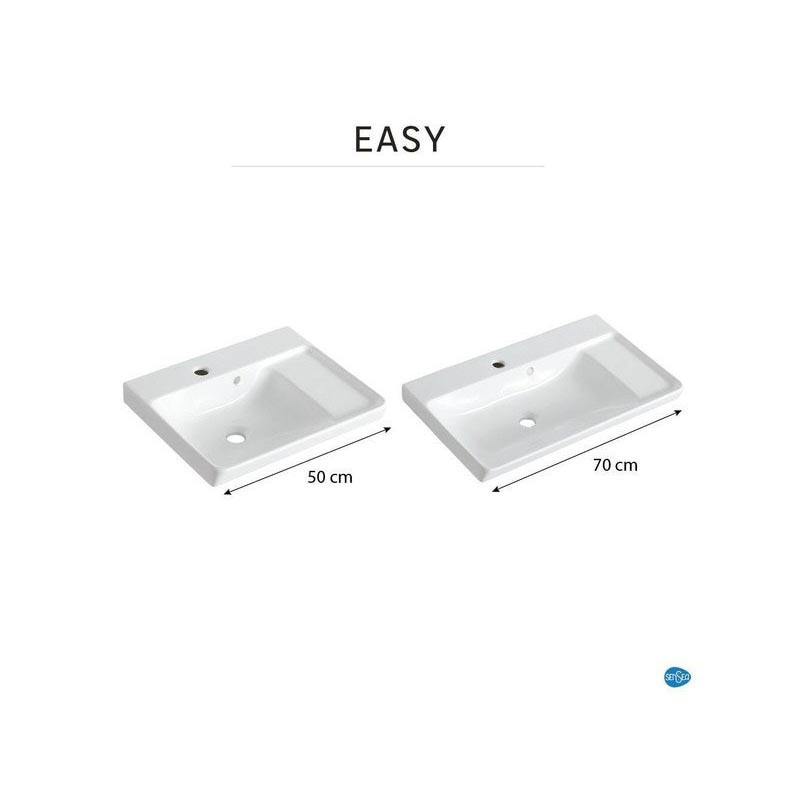 Plan Vasque Easy Céramique 71cm Blanc - SENSEA