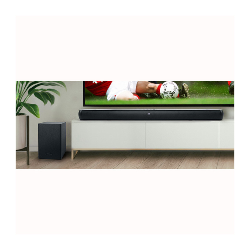 Barre de Son 2.1 + Caisson de Basse Bluetooth 5.0 200W Noir - MUSE