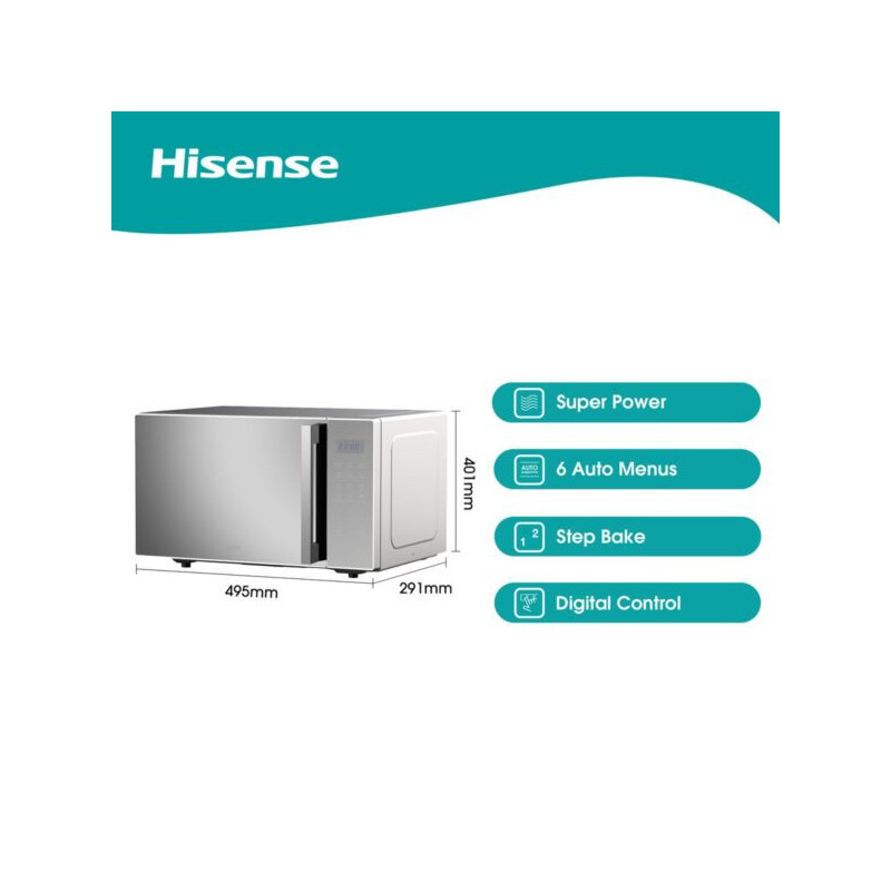 Micro-Ondes 30L Silver - HISENSE - H30MOMS9H